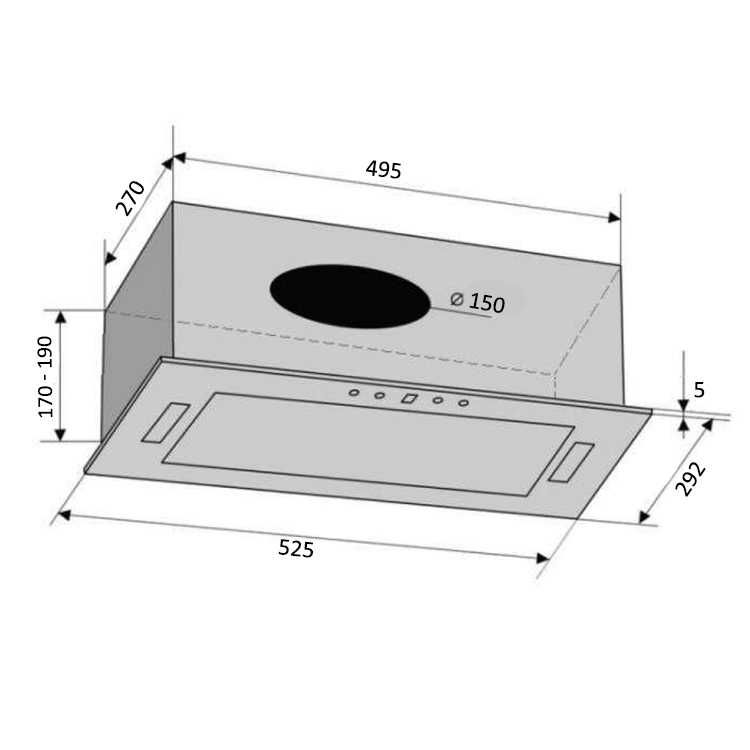 Витяжка Ventolux PUNTO 52 WH (700) PB PC +безкоштовна доставка