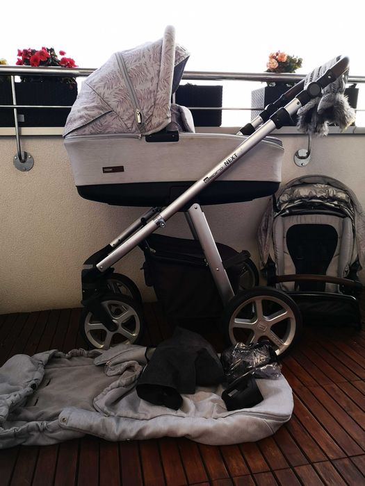 Wózek 2w1 Espiro Avenue spacerowy gondola śpiworek pompowane koła next