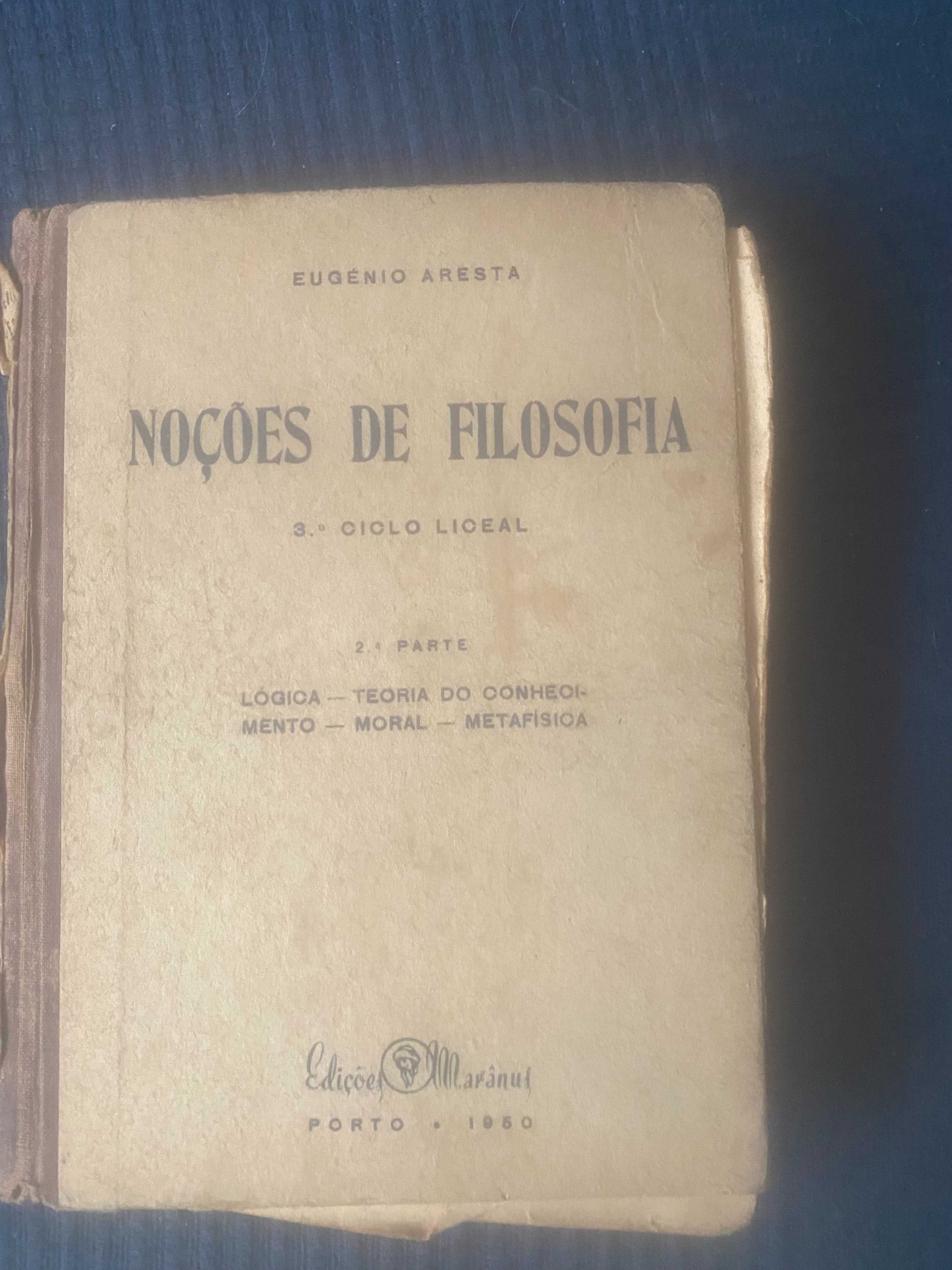 livro noções de filosofia por eugenio aresta