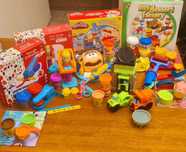 6x Play-Doh i SMIKI dentysta fryzjer żwirownia desery wyciskarka farma
