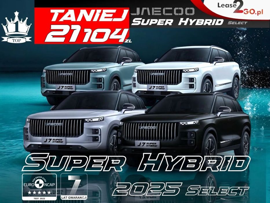 Jaecoo 7 SUPER HYBRID • Rabat 21 104 zł • NAJNIŻSZA OFERTA !! Niskie raty !