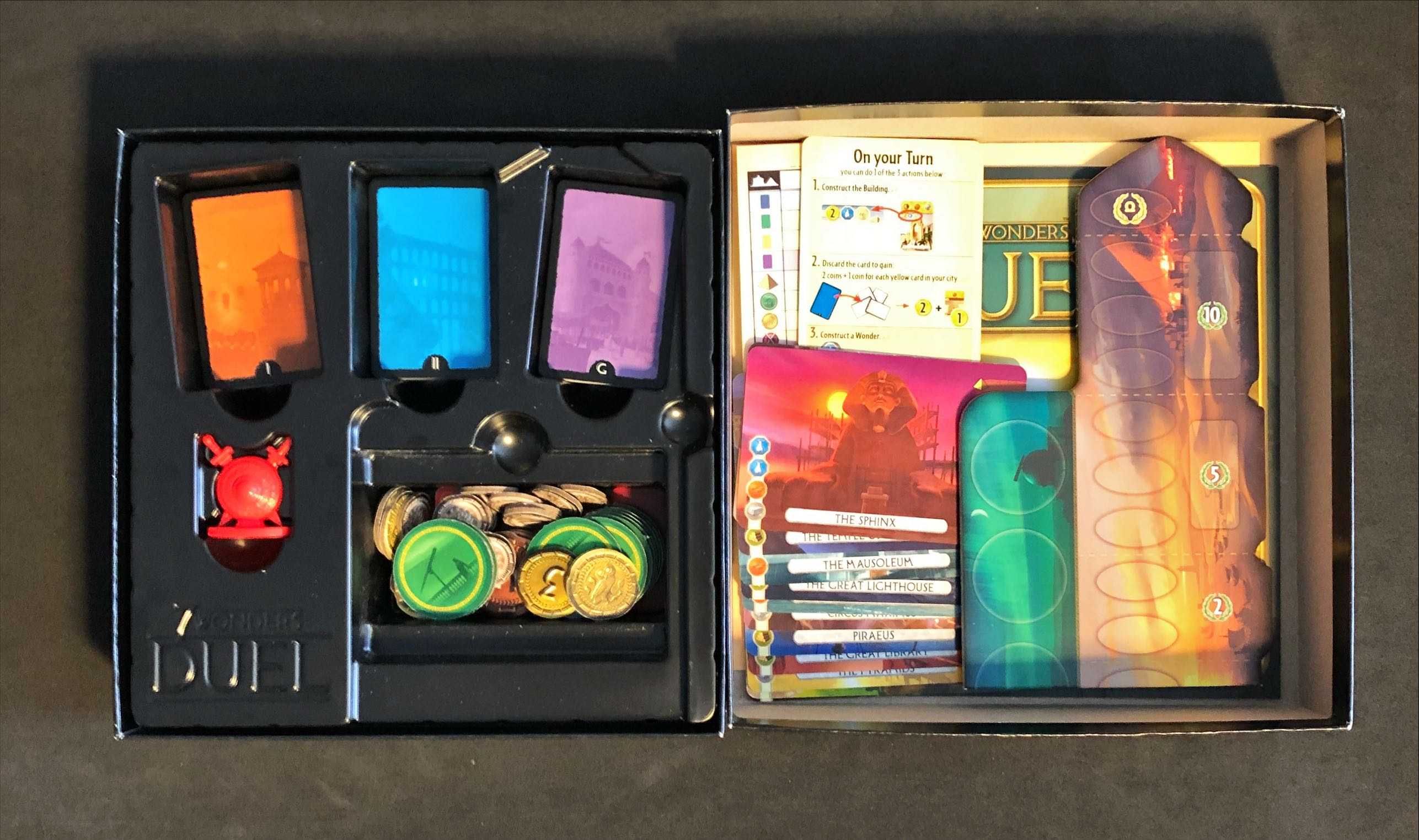 JOGO de Tabuleiro USADO 7 Wonders Duel Mini Expansão Catan