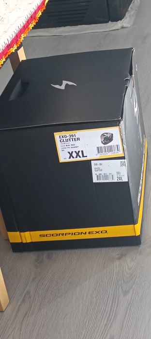 Capacete scorpion exo 391 Cluster Novo em caixa .