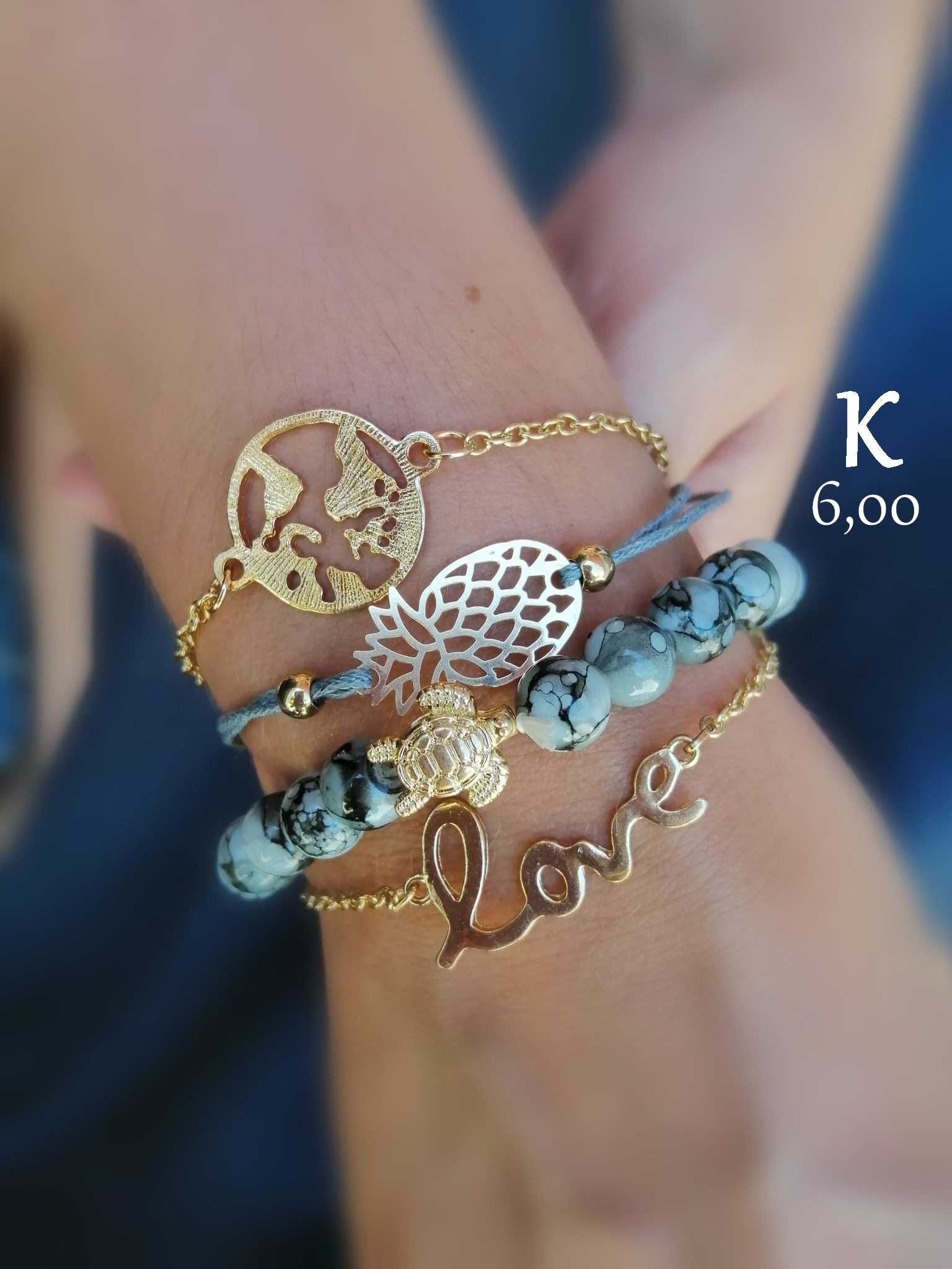 Varios conjuntos de pulseiras