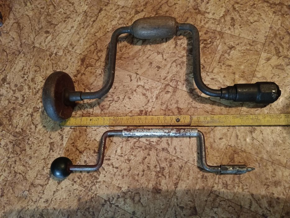 Wiertarki ręczne korby- zabytek 2szt