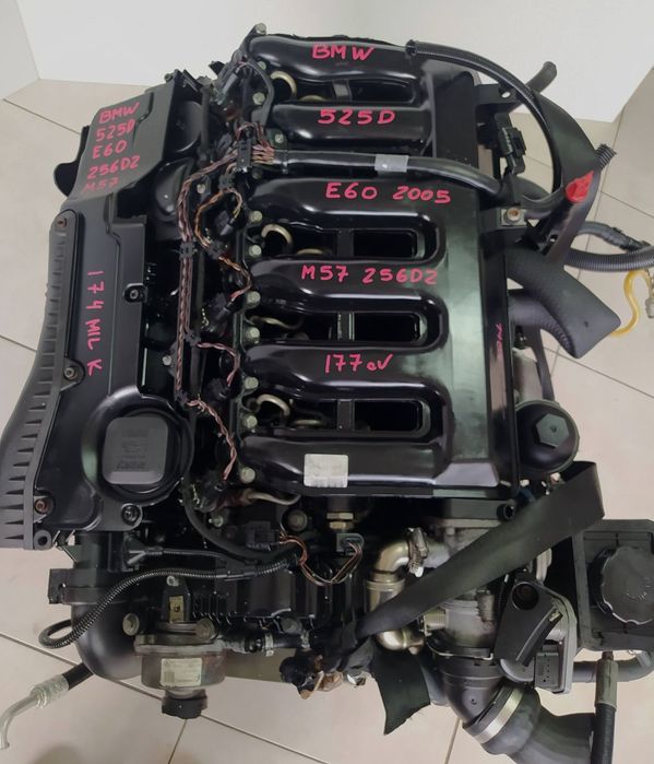 Motor Bmw 525D 177cv E60 E61 M57 256D2 ano 2005