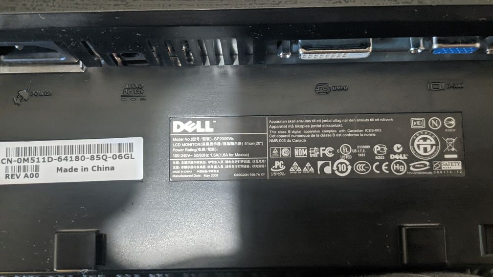 20" Dell SP2009Wc LCD Monitor в гарному стані