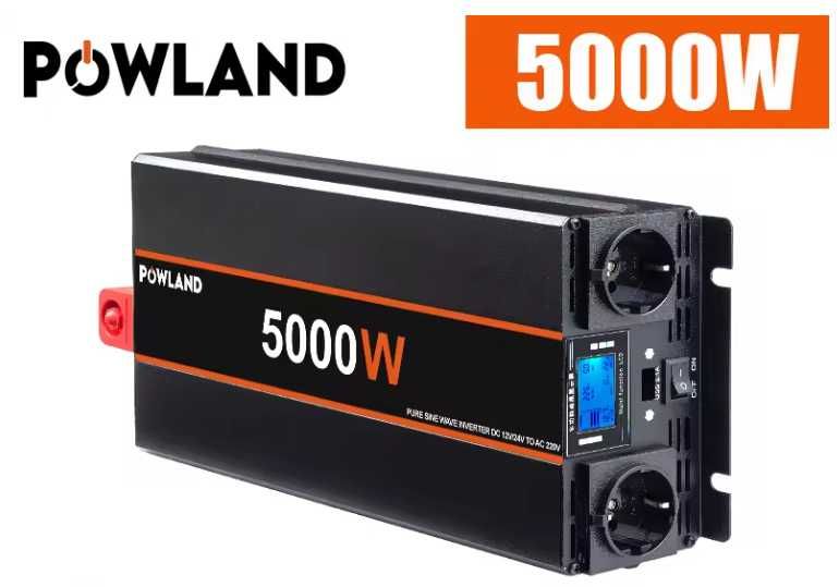 Inversor ONDA PURA (Camião) converte 24V DC em AC 220V - 5.000W pico