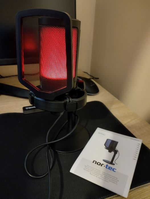 Mikrofon do grania gemingowy LED