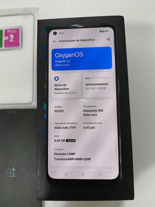 OnePlus Nord CE 2 5G 8/128GB – Excelente estado + acessórios