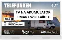N0WY Telefunken 32FGP7450W przenośny z akumulatorem Full HD Smart TV
