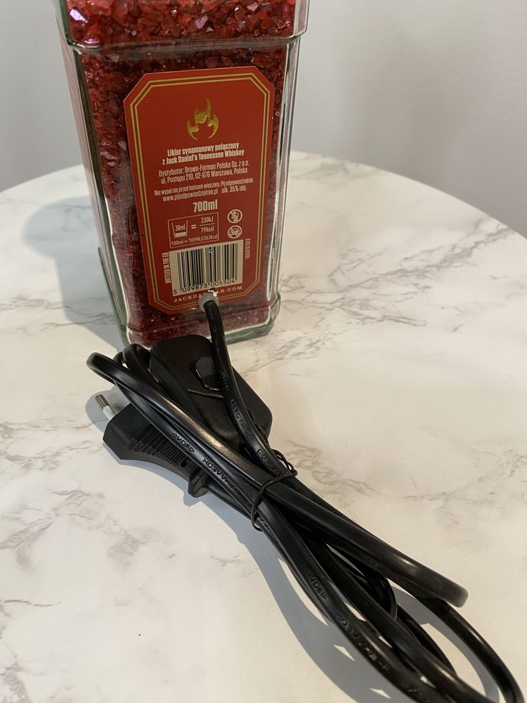 Lampka Nocna Jack Daniel’s Red Unikat Do Salonu Sypialni Hand Made