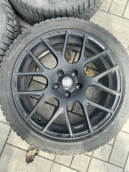 Felgi aluminiowe sportowe Sparco Pro Corsa, z oponami zimowymi
