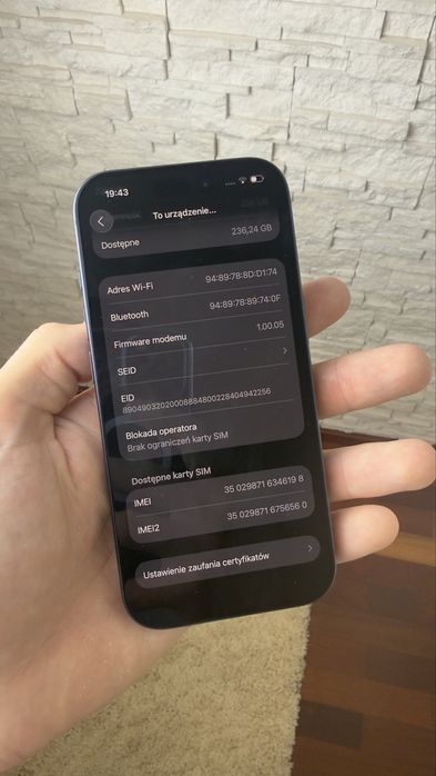 Nowy iPhone 17 pro 256 gb deep blue