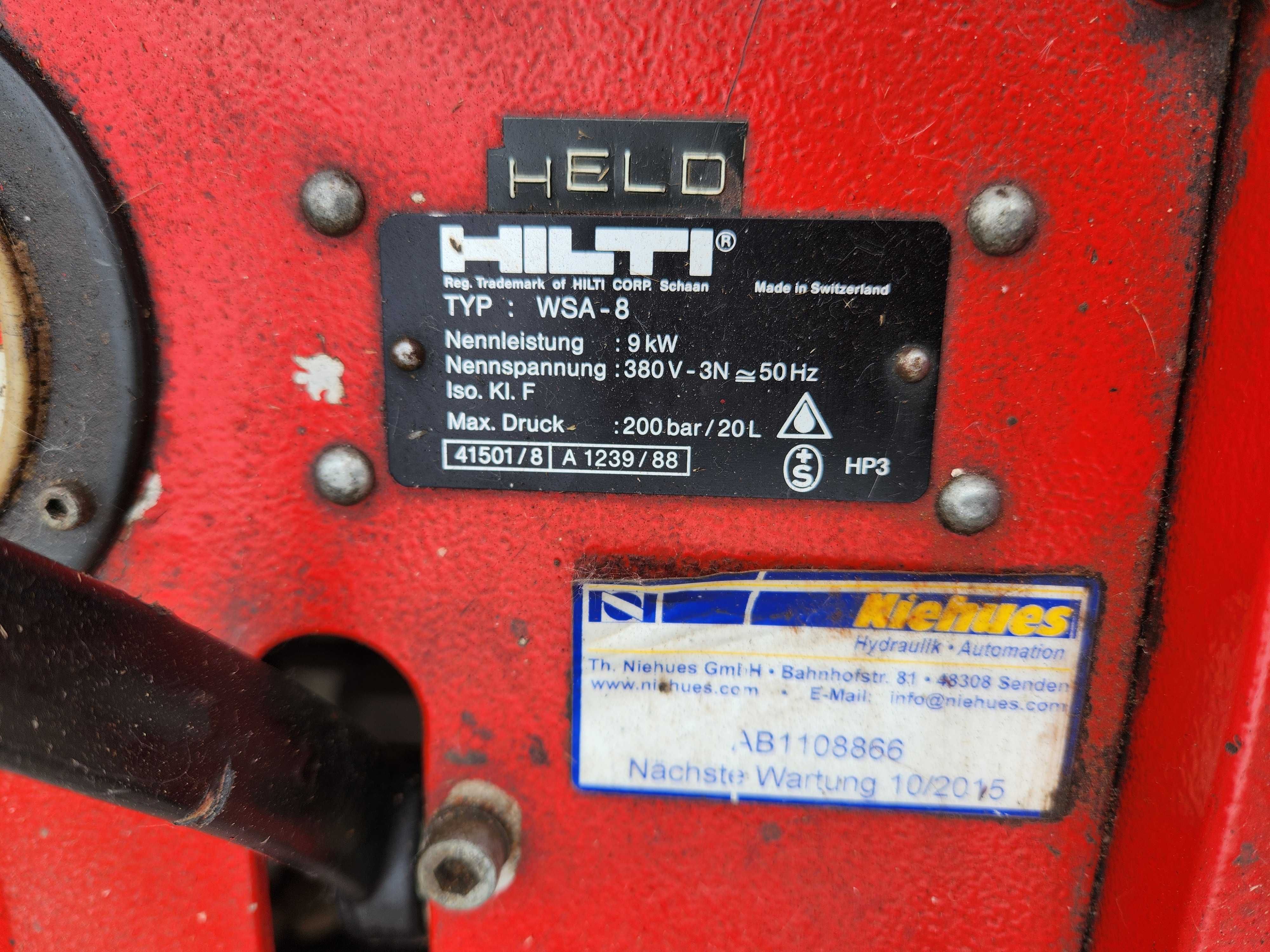 Piła Hilti do cięcia betonu zbrojonego na hydraulice, tarcza  900 mm
