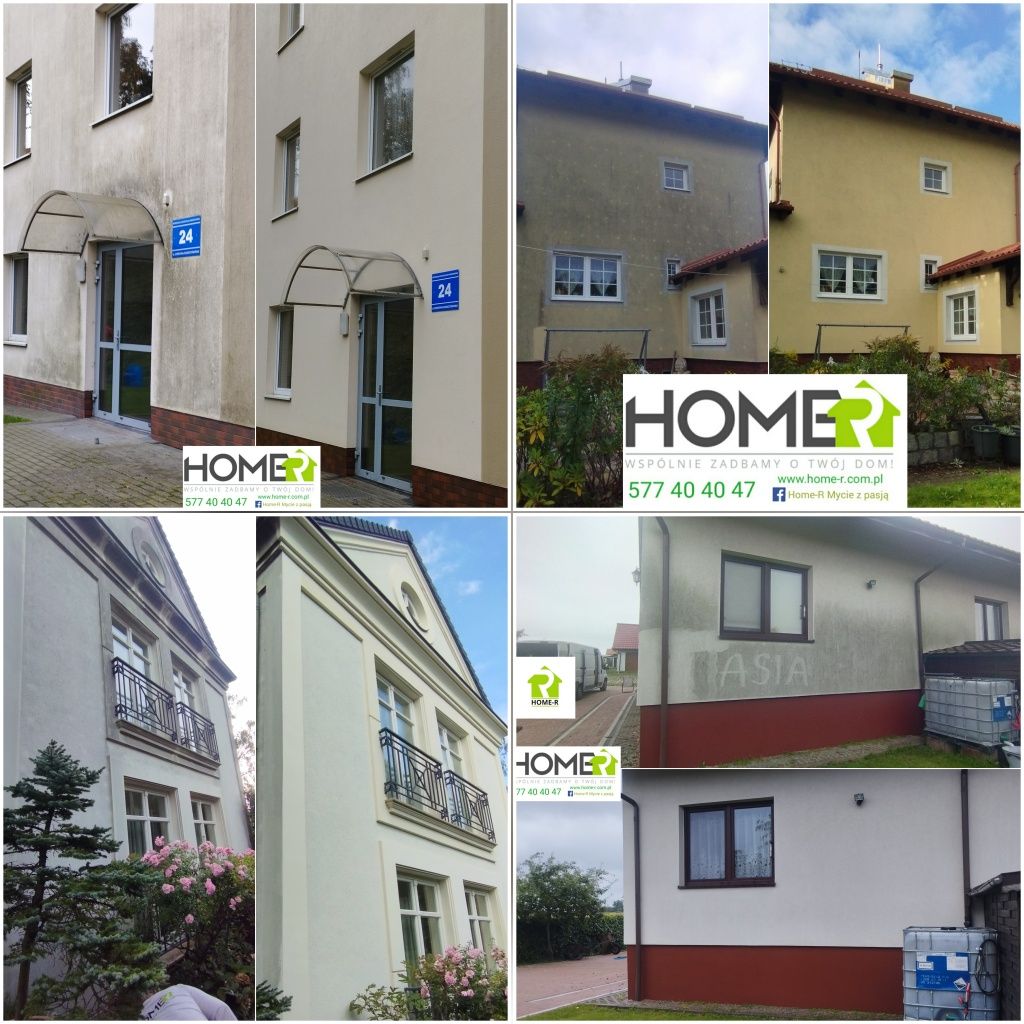 Czyszczenie, mycie elewacji, kostki, dachu itp. Wycena Gratis