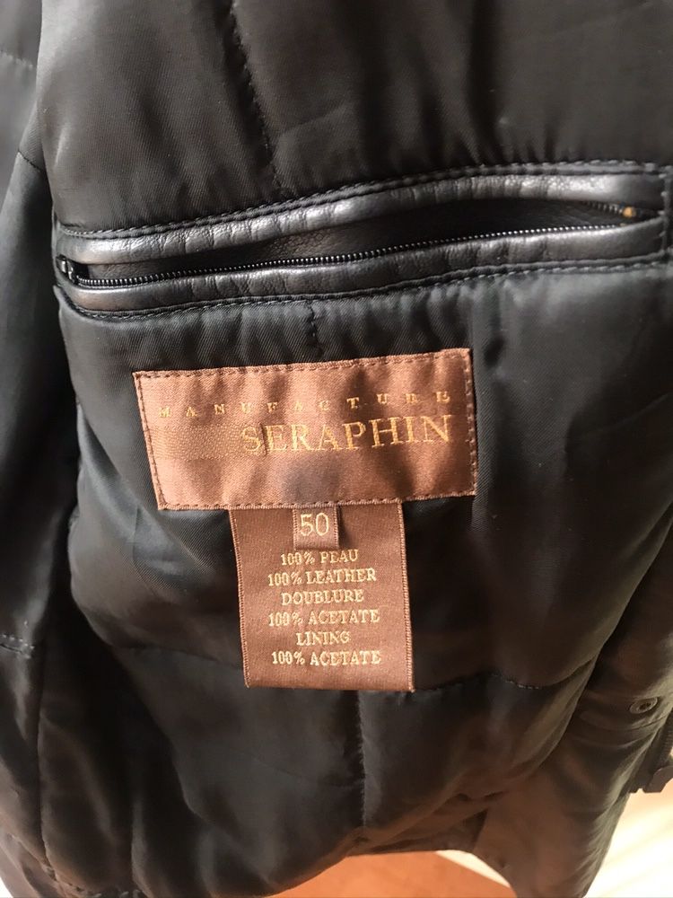 Куртка демисезонная кожа Seraphine(Франция) 54-56 р. (50 Фр.,3Xl евр.)