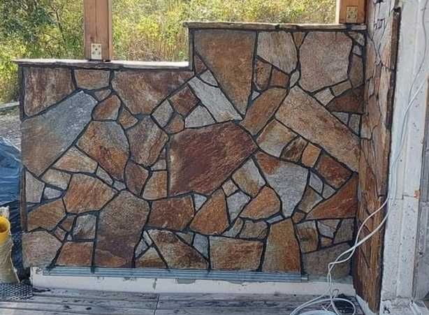 Kamień elewacyjny naturalny gnejs na elewację podjazd płaski gr 1-3 cm