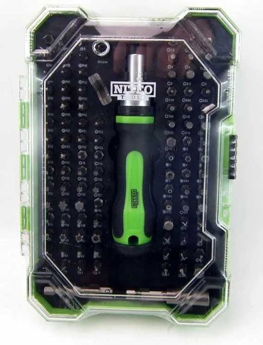 ZESTAW Bitów Końcówek z Wkrętakiem GRZECHOTKOWYM 105 el. NITEO TOOLS