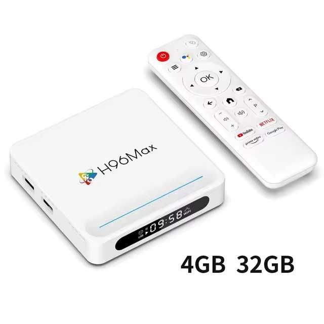 H96 Max H618 Plus 4/32Gb [Android 14, пульт з голосовим управлінням]