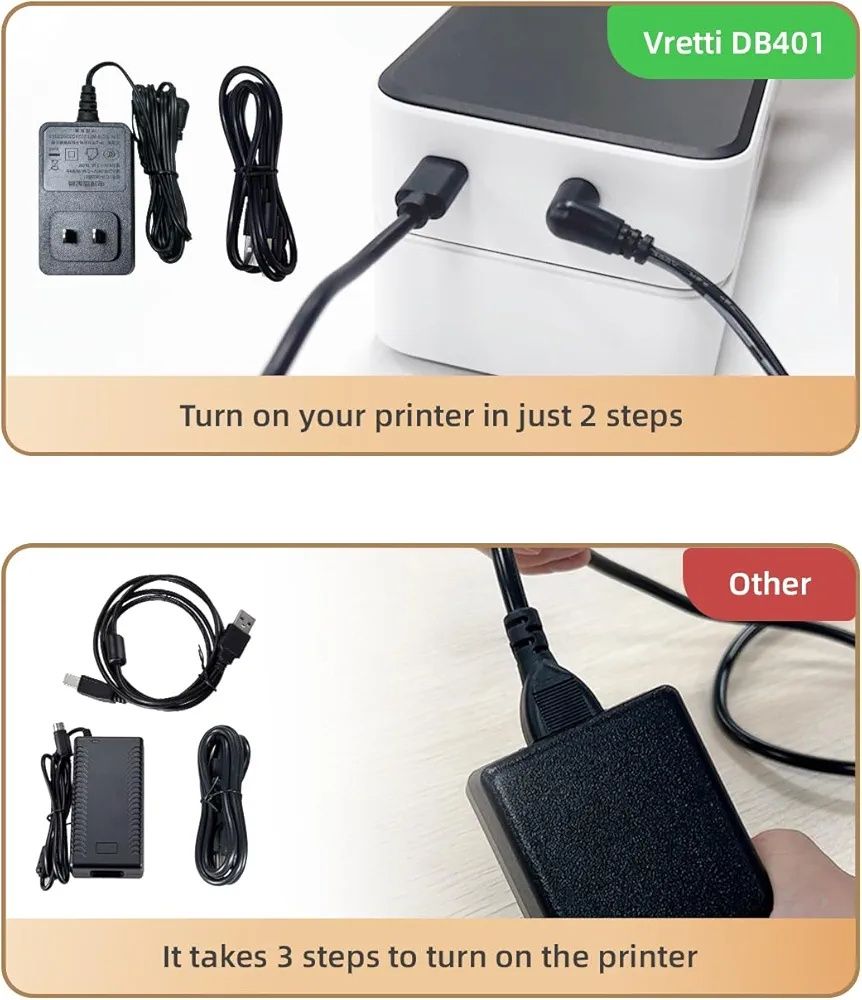 Termiczna drukarka etykiet vretti USB, drukarka etykiet wysyłkowych,
