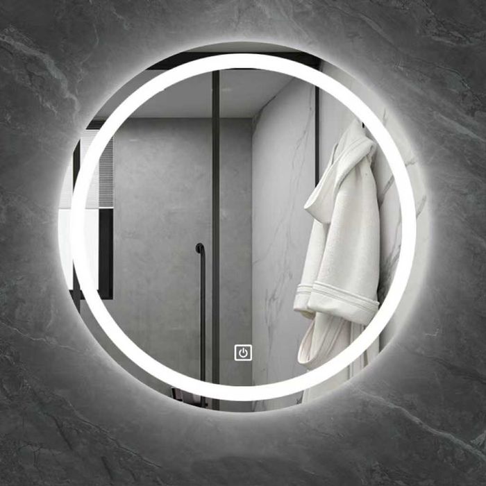 Lustro Z Oświetleniem LED Do Zawieszenia Włącznik Dotykowy 80 Cm