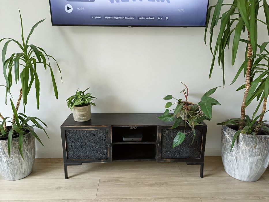 Zgrabna komoda szafka RTV drewniana odrestaurowana unikat