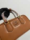 MiuMiu Brązowa Mała Torba Podróżna Organizer Premium Design