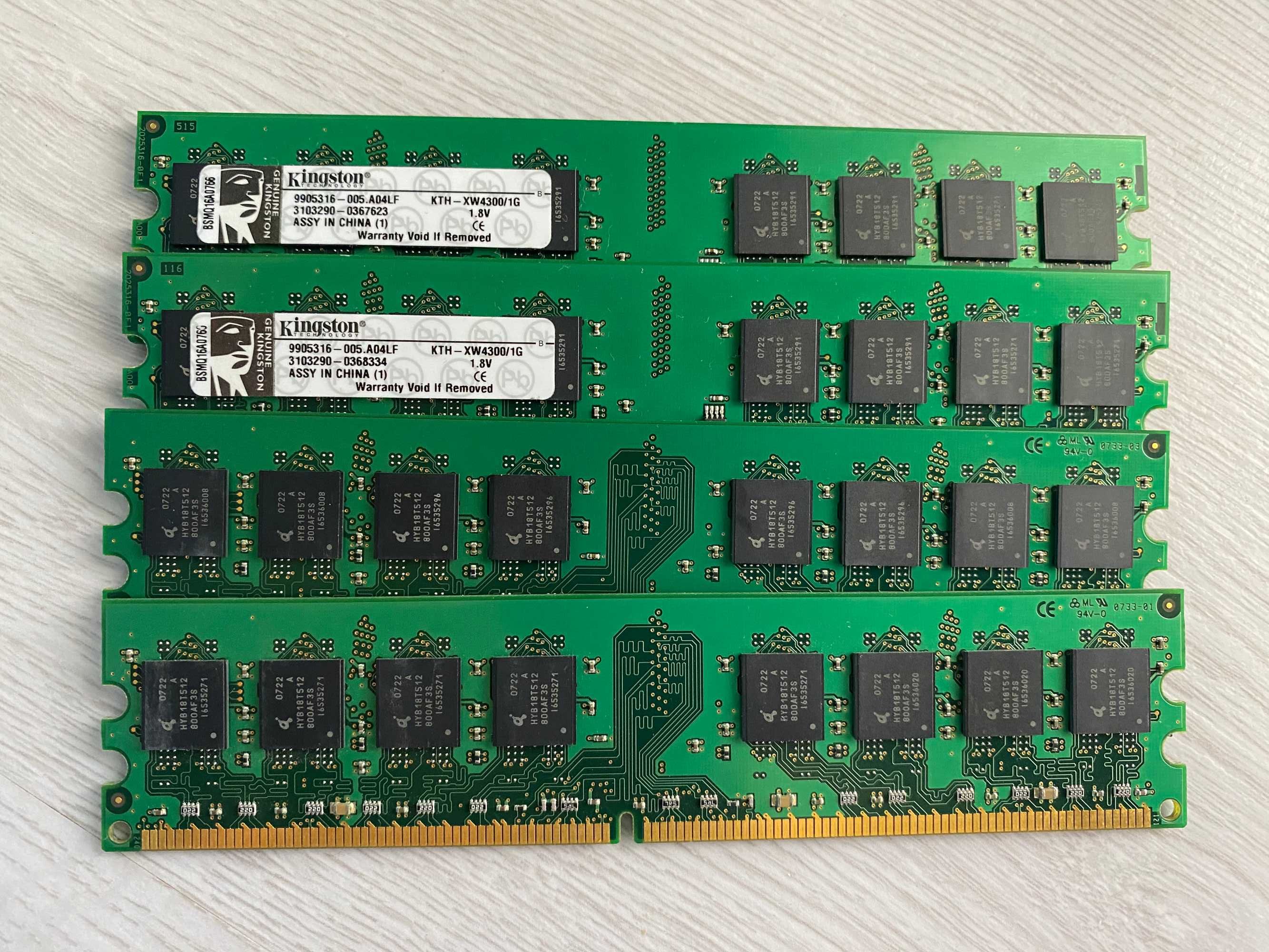 Memória RAM Kingston 4Gb (4x1Gb) DDR2