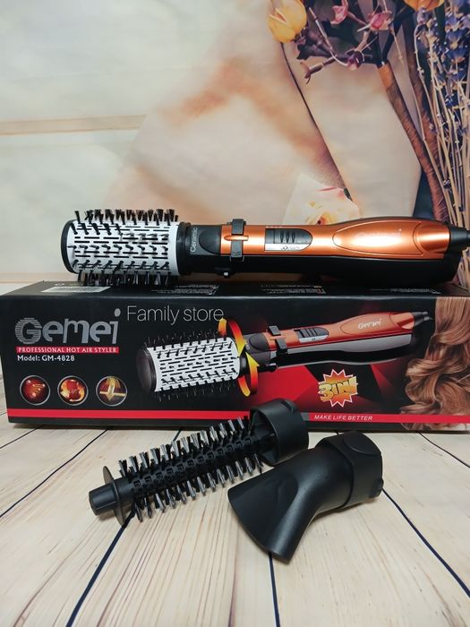 Фен-щітка 3в1/нова/фен-щетка с крутящейся насадкой