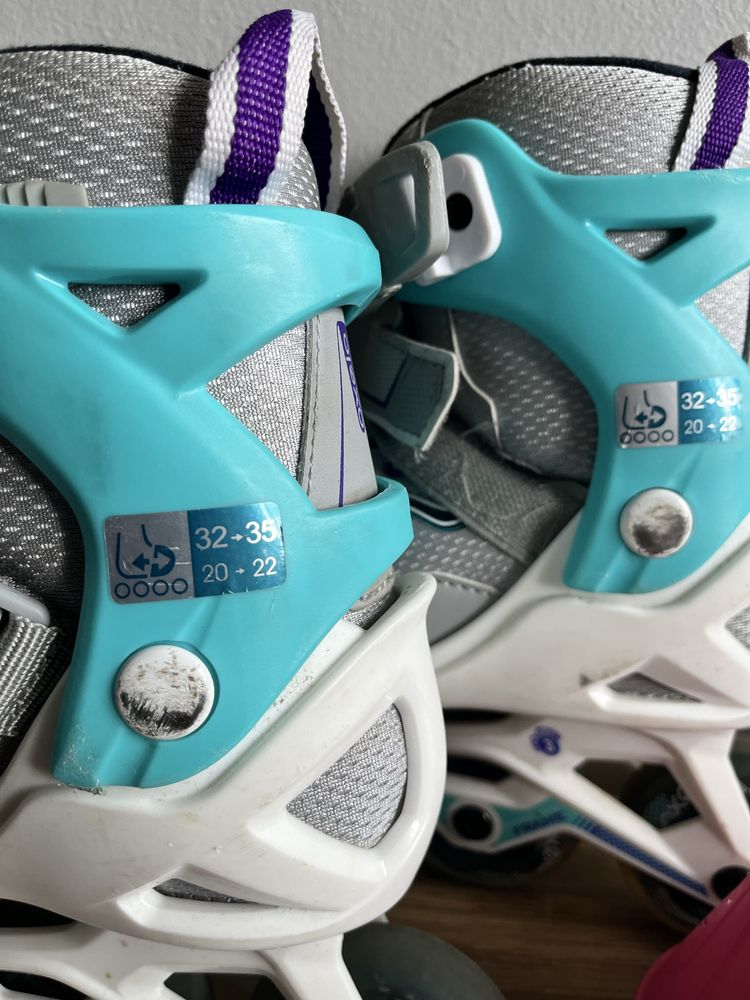 Rolki Oxelo Decathlon rozmiar 32-35