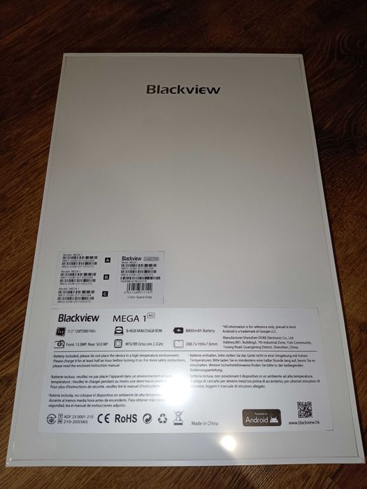 Планшет Blackview Mega 1 8/256GB Grey LTE