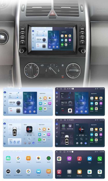 Radio 2DIN 9" Android Auto CarPlay Navi Mercedes Sprinter/Vito W906 PL
