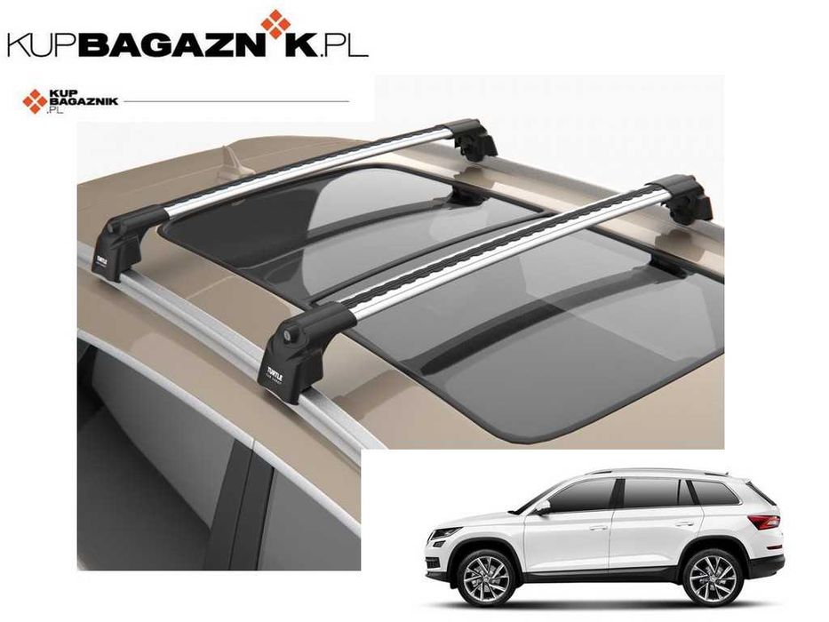 Bagażnik dachowy Skoda KODIAQ SUV 2017 do 2023 bazowy relingi belki