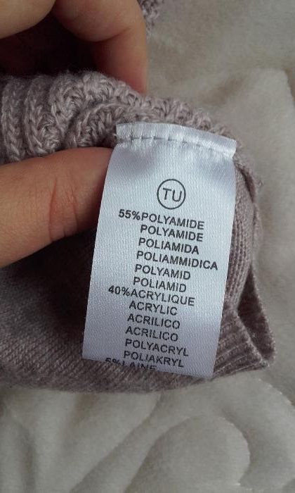 sweter beżowy brązowy PARIS miły w dotyku rozm. S 36 38