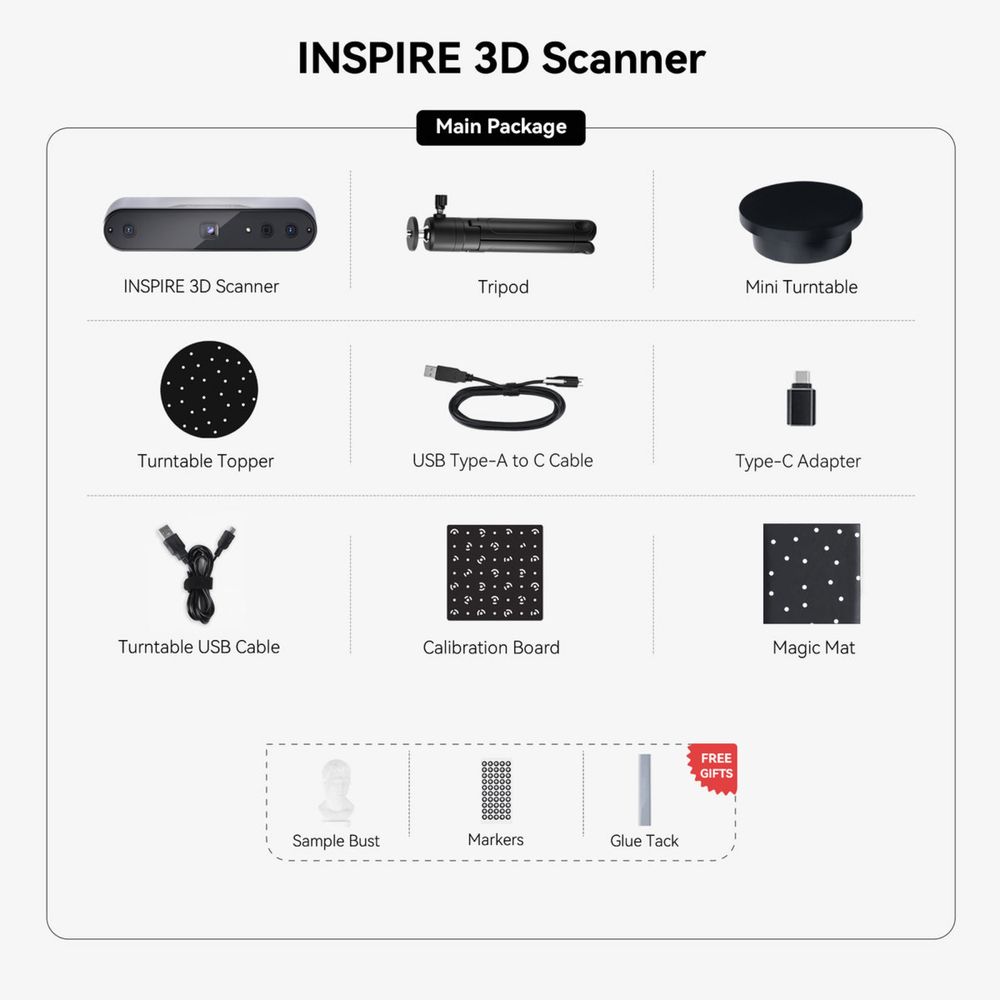 Revopoint INSPIRE: User-friendly 3D Scanner for 3D Printing