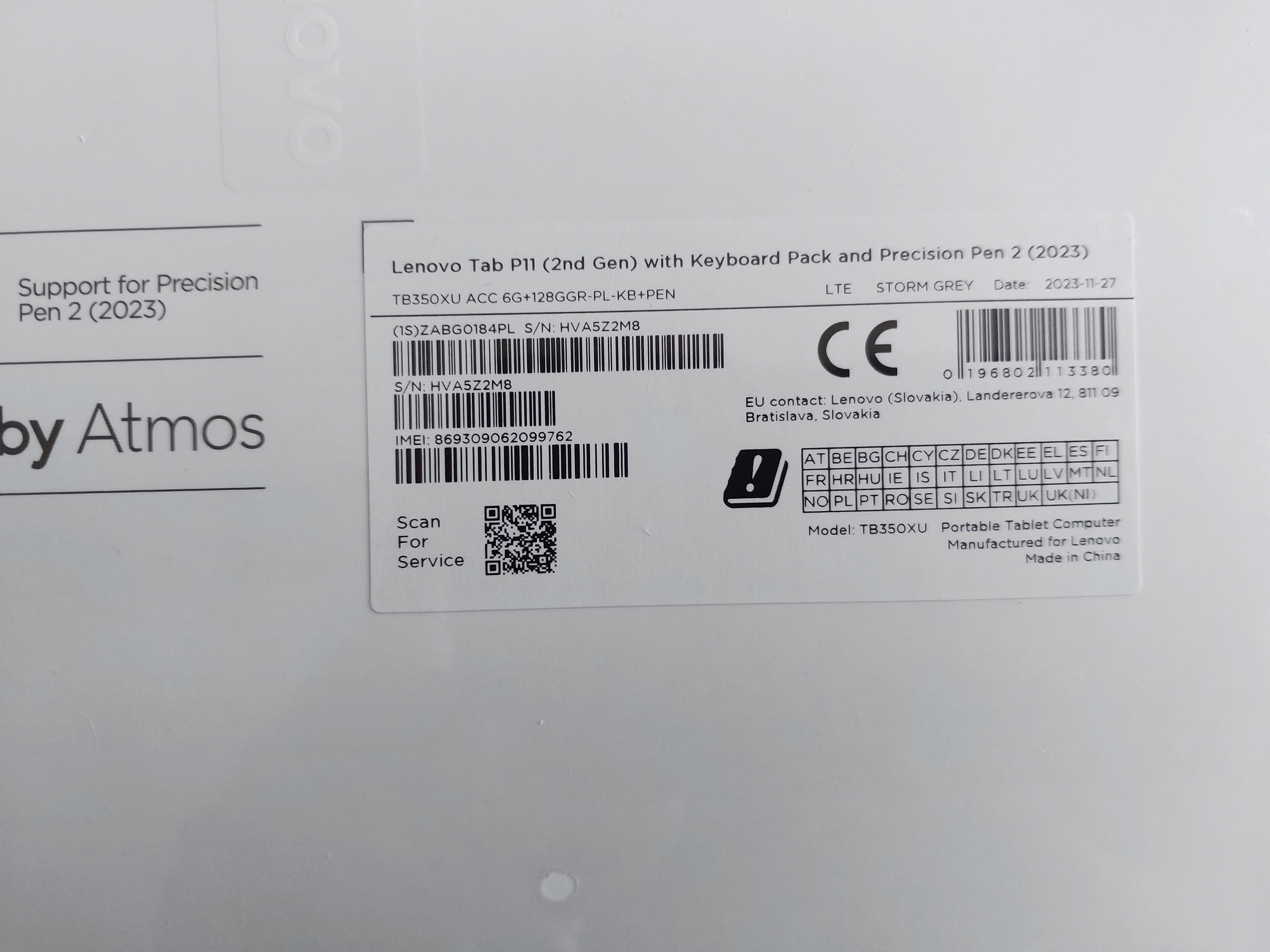 Lenovo Tab P11 Gen 2 + klawiatura + rysik + etui - Pełny nowy LTE