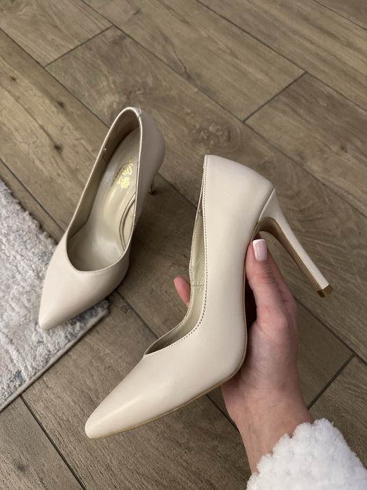 Туфлі шкіряні жіночі бежеві Туфлі для нареченої Туфли для невесты 38р