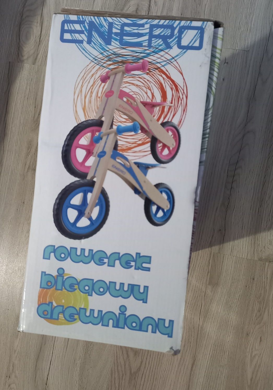 Nowy rower dla dziewczynki biegowy drewnianyenero