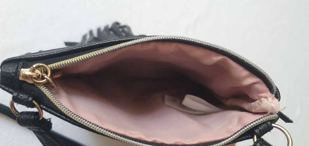 Czarna torebka z frędzlami dla dziewczynki H&M