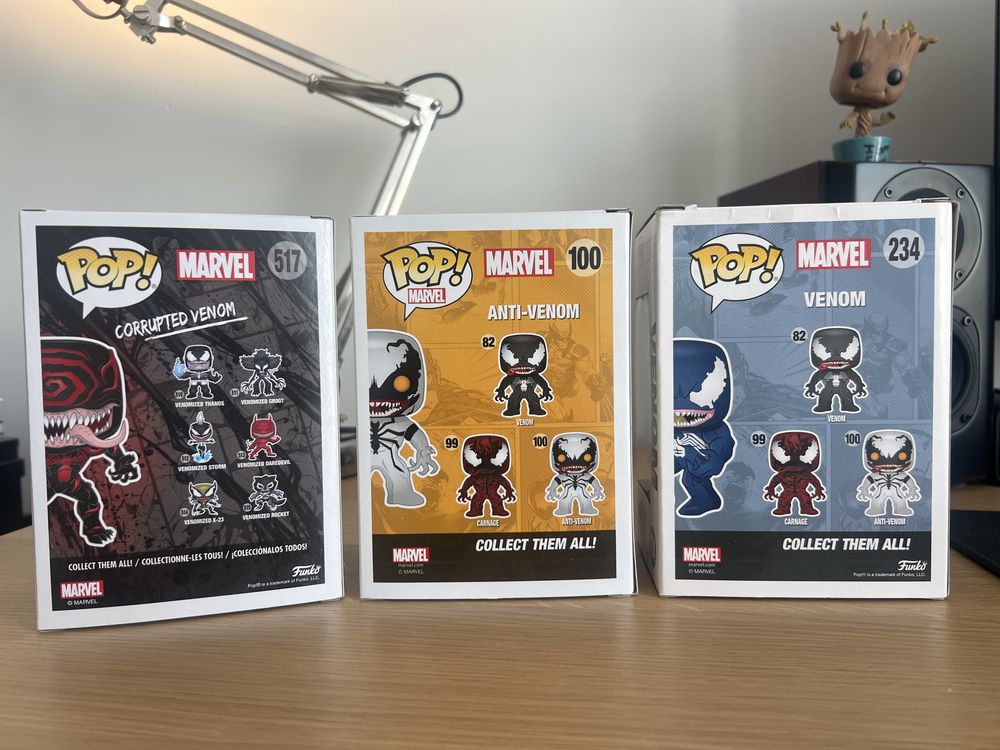 Corrupted Venom 517, Anti-Venom 100, Venim 234 - Funko Pop