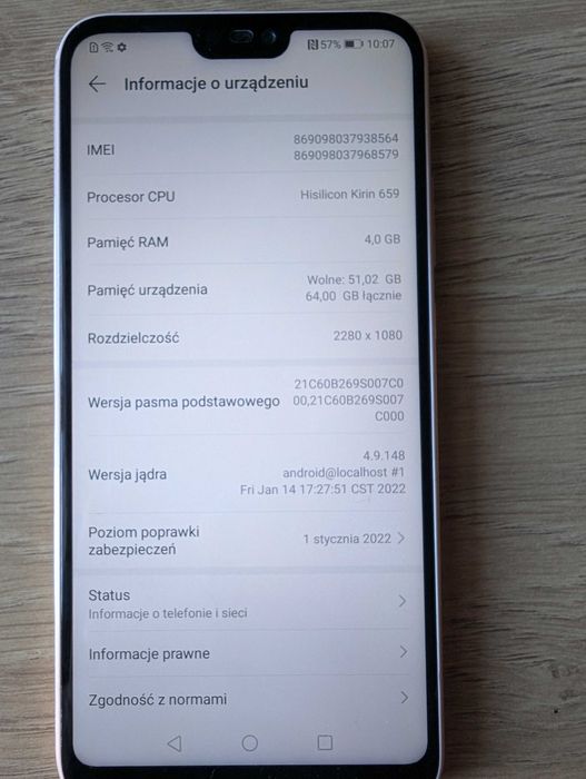 Smartfon Huawei P20lite