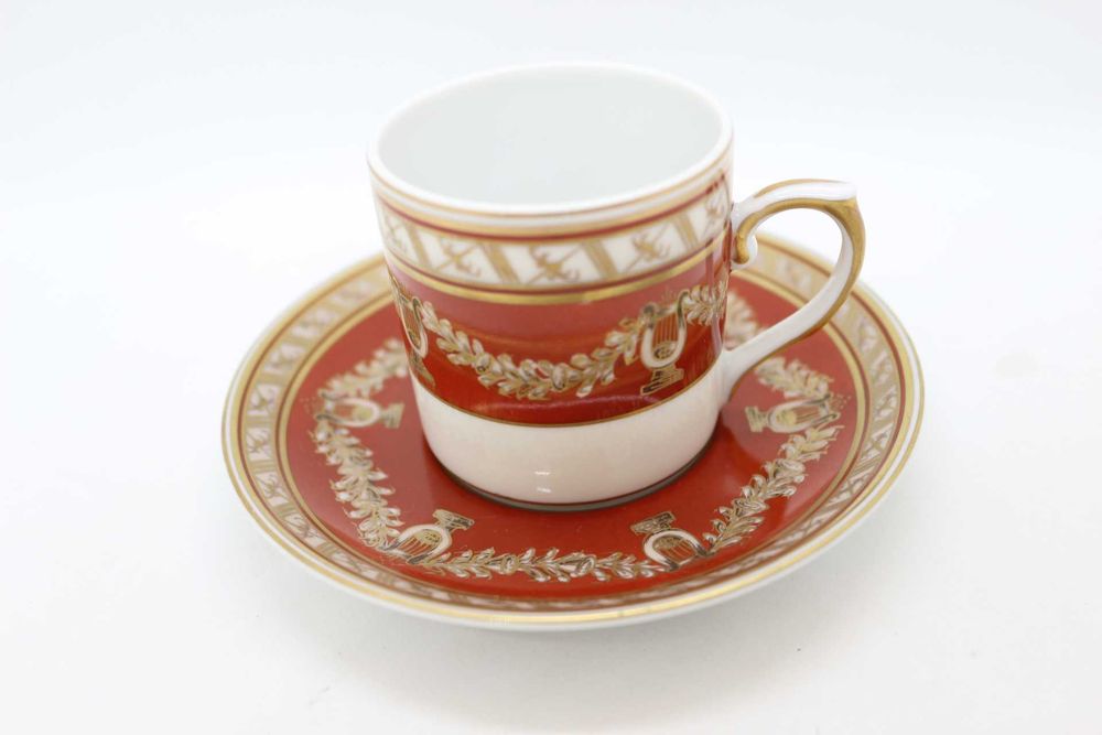 Chávena Café Coleção LIRAS Vista Alegre 1980 Pintada à Mão