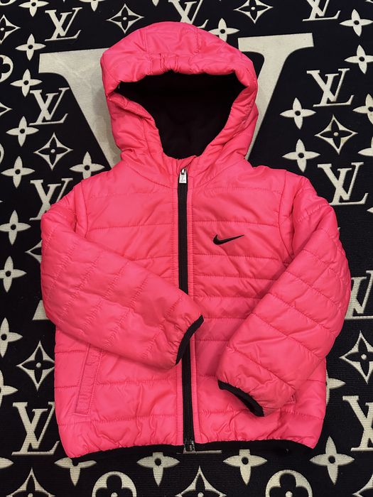 Kurtka NIKE na polarze kurteczka neonowy róż