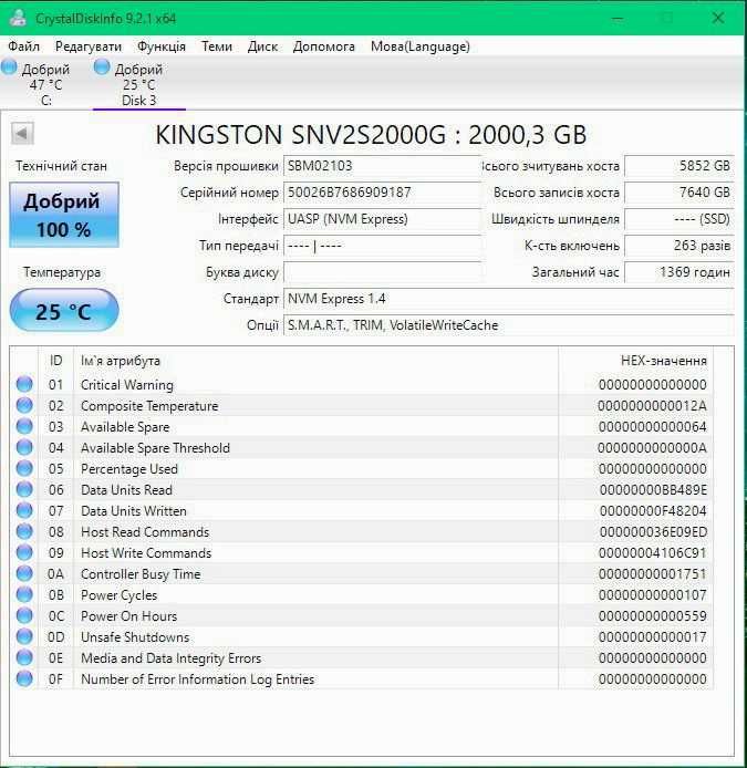 SSD накопичувач Kingston NV2 2ТБ (SNV2S/2000G) TVOYO