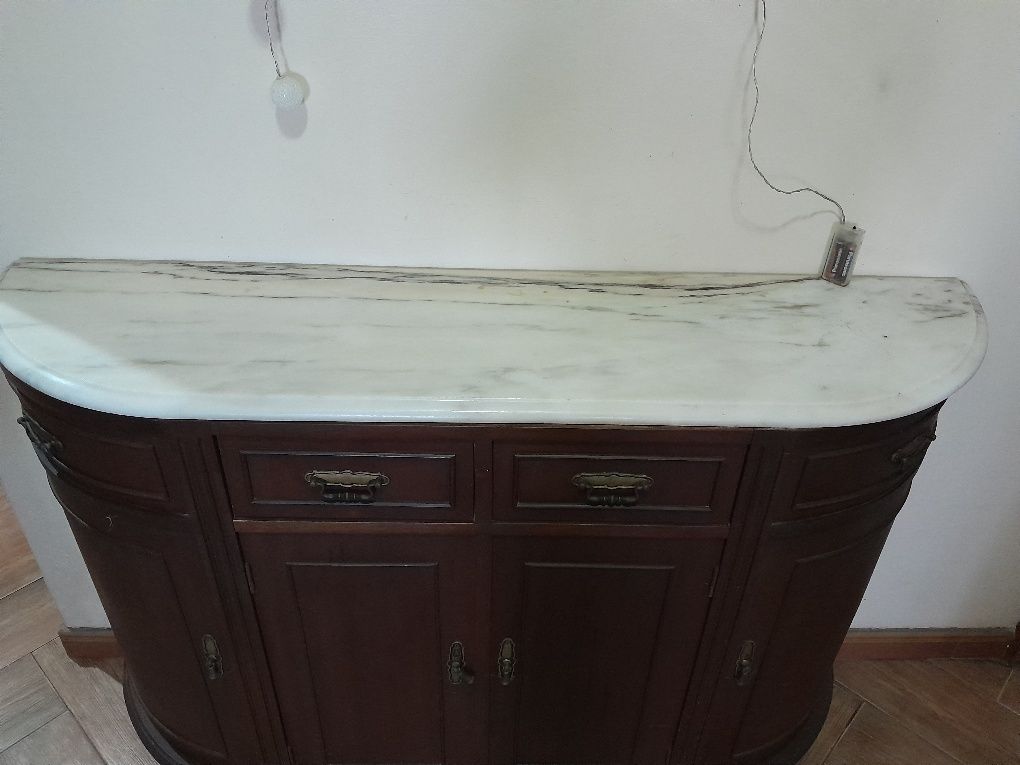 Móvel sapateira com pedra mármore