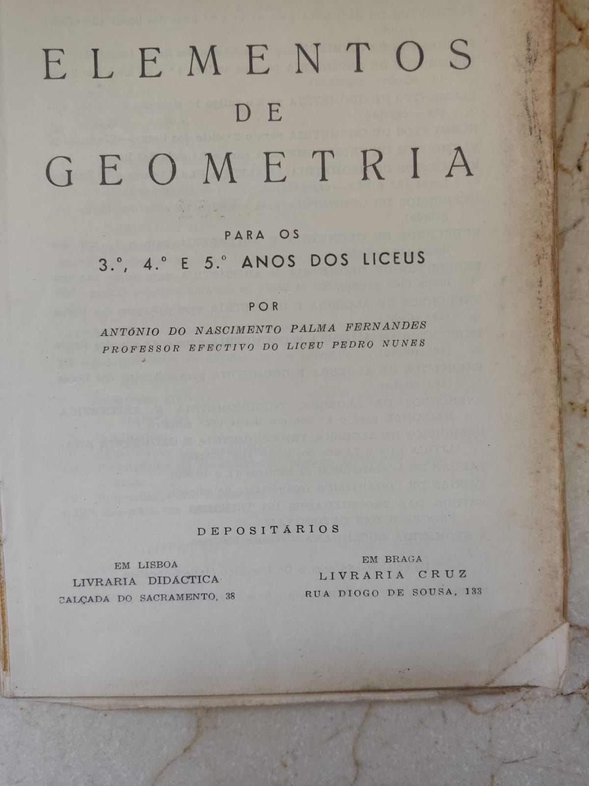 Elementos de Geometria antigo