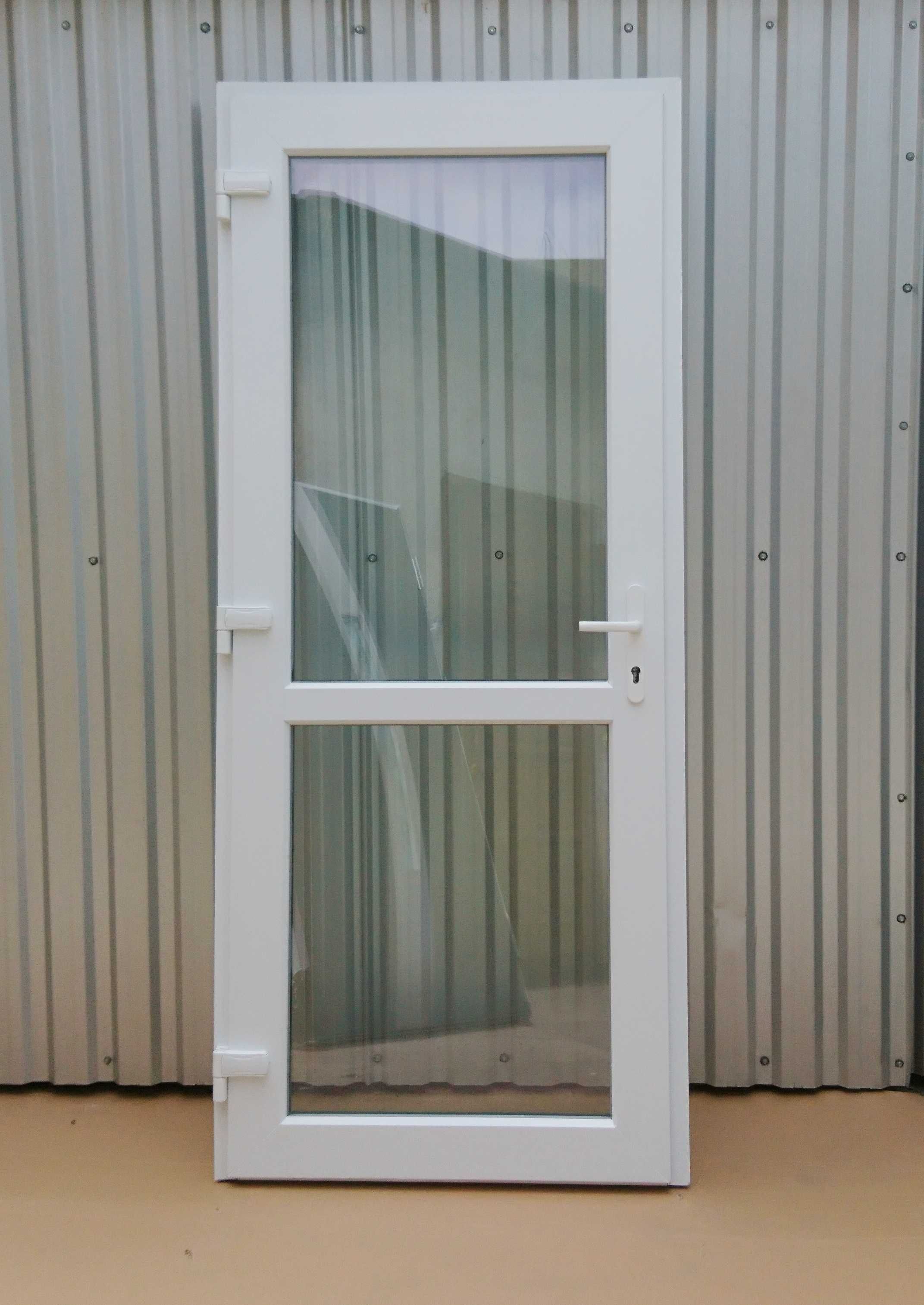 Drzwi PCV 110x210 białe zewnętrzne RÓŻNE ROZMIARY jak ALUMINIOWE