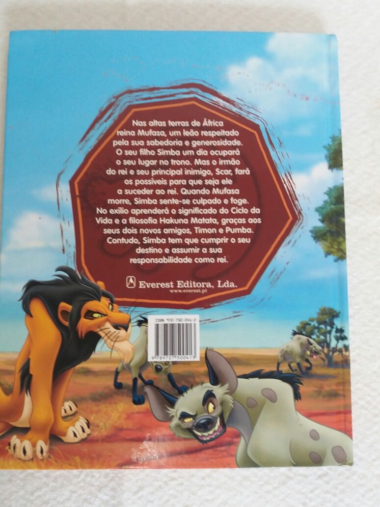 Livro Walt Disney - O Rei Leão (vintage)