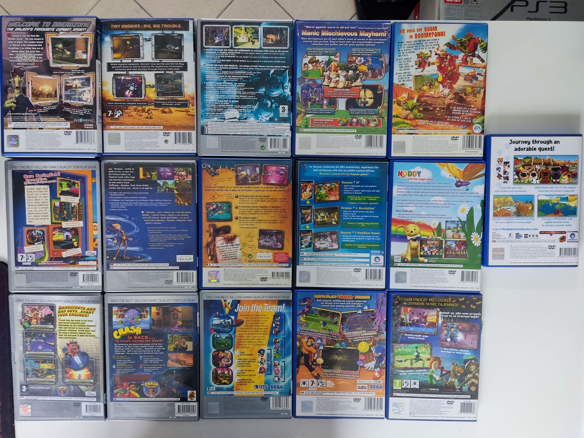Ratchet,TY,Rayman,Sonic,Crash, Simpsons,Noddy,Scooby na PlayStation 2